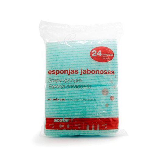 Acofar esponja enjabonada desechable 24 esponja