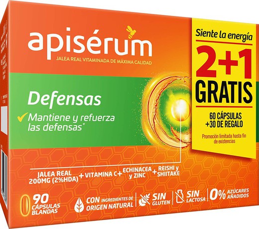 Apisérum Defensas Pack Ahorro 90 cápsulas