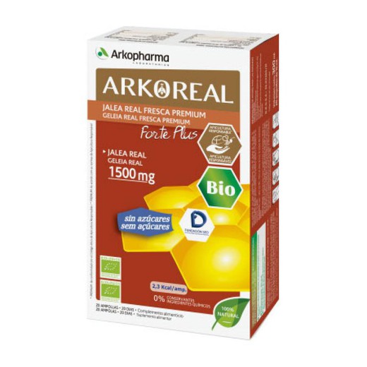 Arkoreal Jalea Real Fresca Premium 1500mg Forte Plus 20 Ampollas