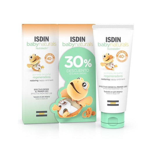 Isdin Baby Naturals ZN40 Pomada del Pañal Regeneradora Duplo 2x100ml