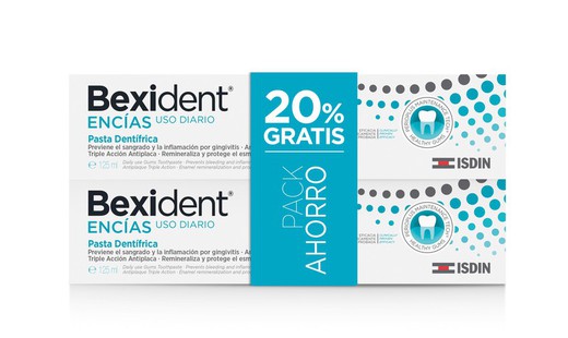 Bexident Encías Uso Diario Pasta Dentífrica Duplo 2x125ml