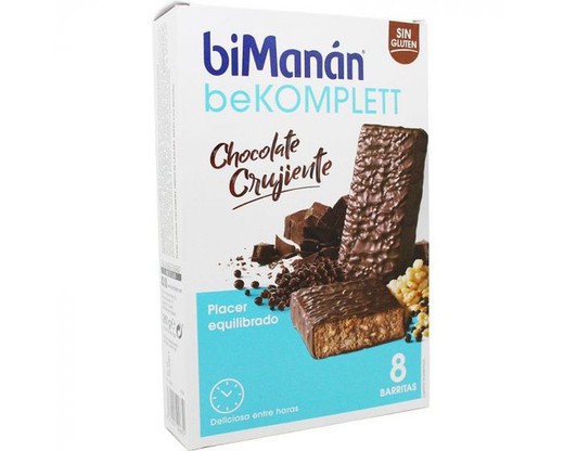 BiManán Bekomplett Chocolate Crujiente 8 Barritas