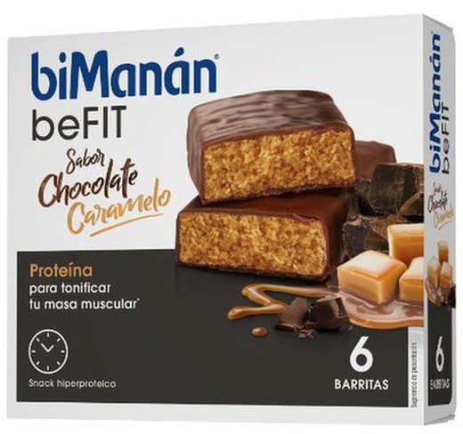 BiManán Befit Chocolate y Caramelo 6 Barritas