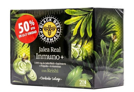 Black Bee Jalea Real Inmuno Plus Duplo 2x20 Ampollas