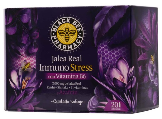 Black Bee Jalea Real Inmuno Stress 20 Ampollas