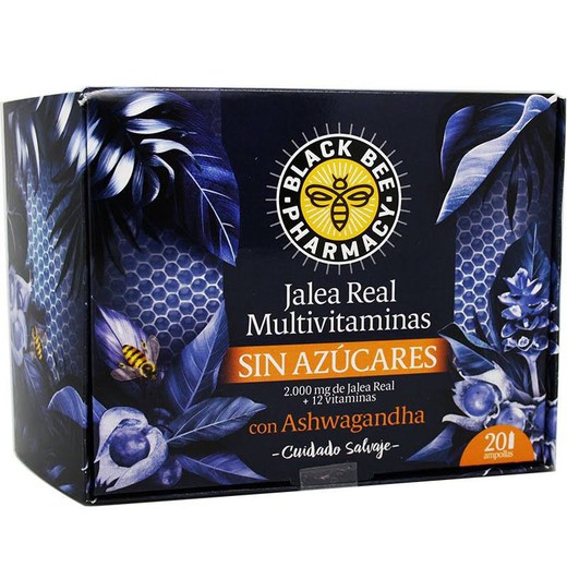 Black Bee Jalea Real Multivitaminas sin Azúcares 20 Ampollas