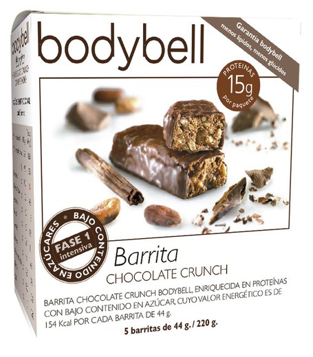 Bodybell Barritas Chocolate Crunch 5 Unidades