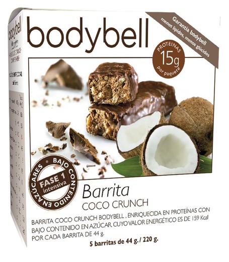 Bodybell Barritas Coco Crunch 5 Unidades
