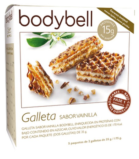 Bodybell Caja Galletas Sabor Vainilla Bajo en Azúcar