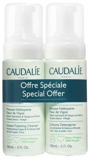 Caudalie Vinoclean Espuma Limpiadora Duplo 2x150ml