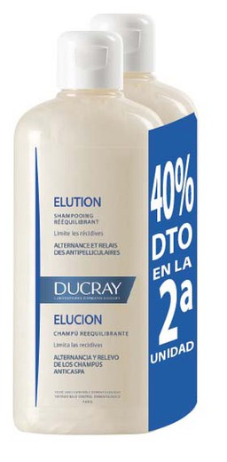 Ducray Elution Champú Dermo-Protector Duplo 2x400ml