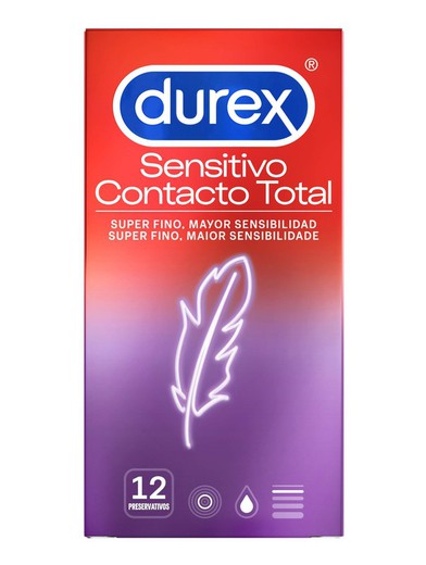 Durex Preservativos Sensitivo Contacto Total 12uds