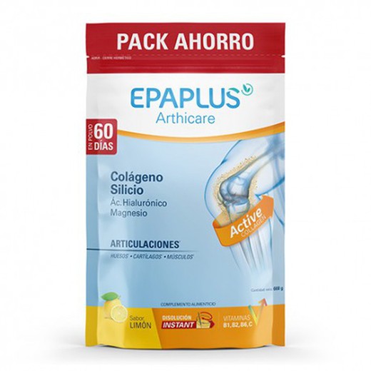 Epaplus Arthicare Colágeno + Silicio + Ácido Hialurónico + Magnesio Polvo Sabor Limón 668g