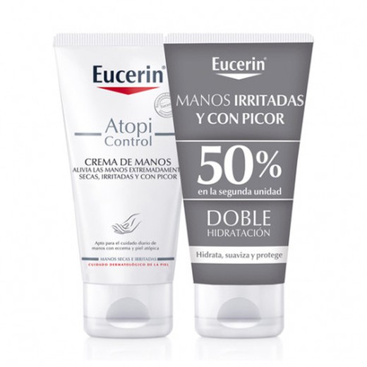 Eucerin AtopiControl Crema de Manos Duplo 2x75ml