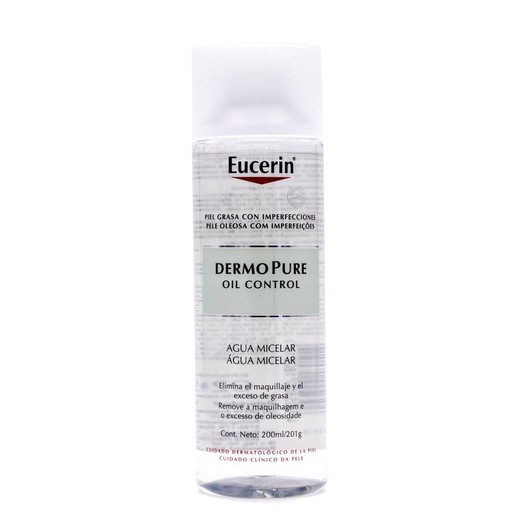 Eucerin - Agua micelar para pieles grasas Dermopure Oil Control - 200 ml