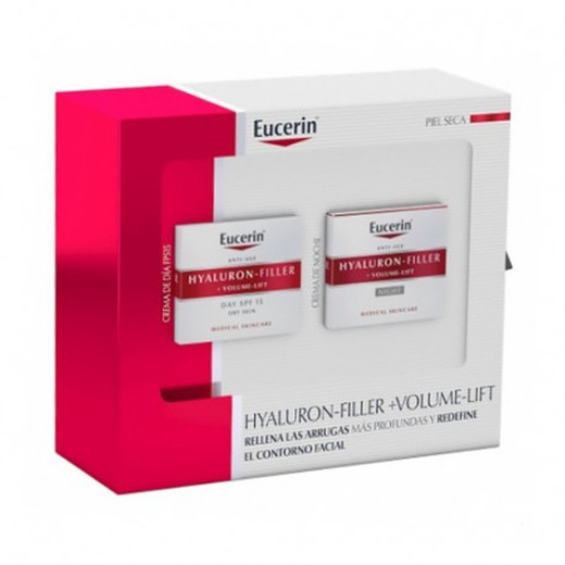 Eucerin Pack Hyaluron-Filler + Volume Lift Crema de Día SPF15 50ml + Crema de Noche 50ml Piel Seca