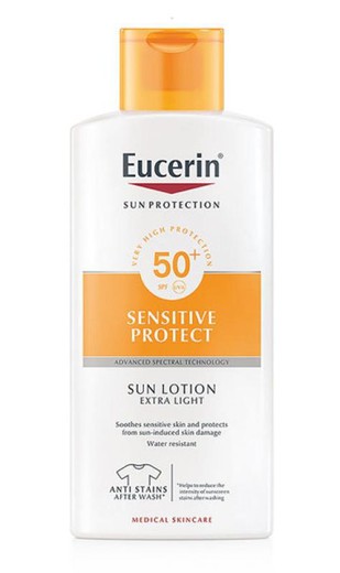 Eucerin Loción Solar Extra Light Sensitive Protect SPF50+ 400ml
