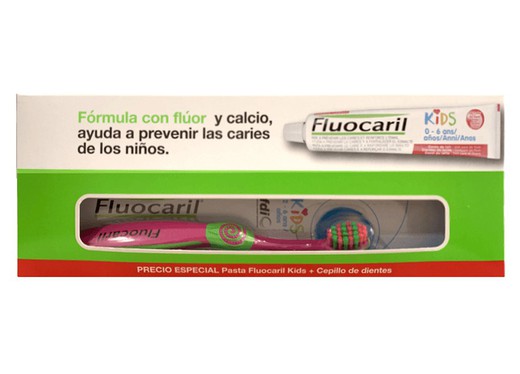 Fluocaril Pack Pasta Dental Kids Fresa 50ml + Cepillo Dental