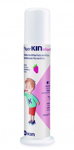 Fluor Kin Pasta Dentífrica Infantil con Dosificador 100ml