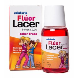 Fluor Lacer Colutorio Uso Semanal 0,2% Sabor Fresa 100ml