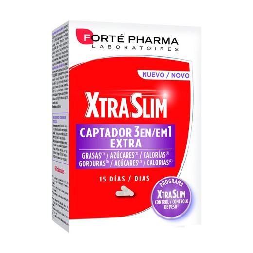 Forté Pharma XtraSlim Captador 3 en 1 Extra 60 Cápsulas