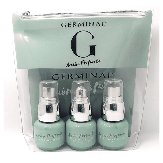 Germinal Neceser Acción Profunda Ácido Hialurónico 15ml + Antiedad 15ml + Colágeno y Elastina 15ml Pieles Secas