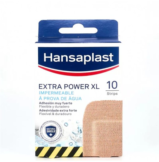 Hansaplast Extra Fuerte XL Impermeable Tiritas 10uds