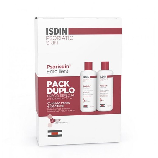 Isdin Psoriatic Skin Psorisdin Emollient Loción Diaria Duplo 2x200ml