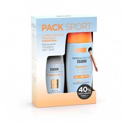 Isdin Pack Sport: Fusion Water SPF50 50ml + Gel Sport 100ml