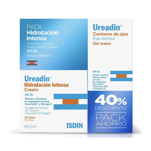 Isdin Pack Ureadin Crema Hidratación Intensa Piel Seca 50ml + Contorno de Ojos 15ml