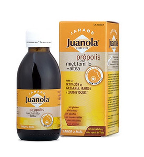 Juanola Jarabe Própolis, Miel, Tomillo y Altea 150ml