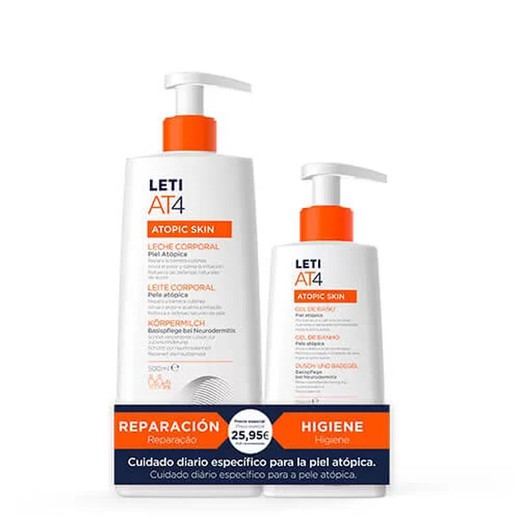 Leti AT 4 Leche Corporal 500ML + Gel De Baño 250ML