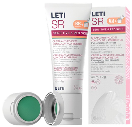 LETISR BB Cream Anti-Rojeces con Color 40ml + Corrector 2g