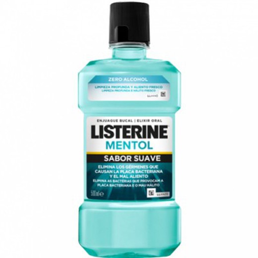 Listerine Enjuague Bucal Mentol Sabor Suave 500ml