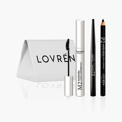 Lovrén Kit 1 Máscara de Pestañas, Eyeliner y Lápiz de Ojos