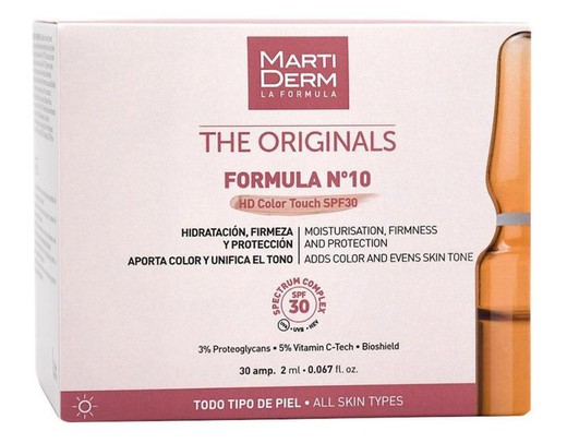 Martiderm The Originals Formula Nº10 HD Color Touch SPF30 30 Ampollas