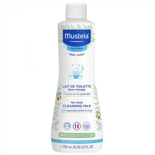 Mustela Leche Limpiadora Sin Aclarado 750ml