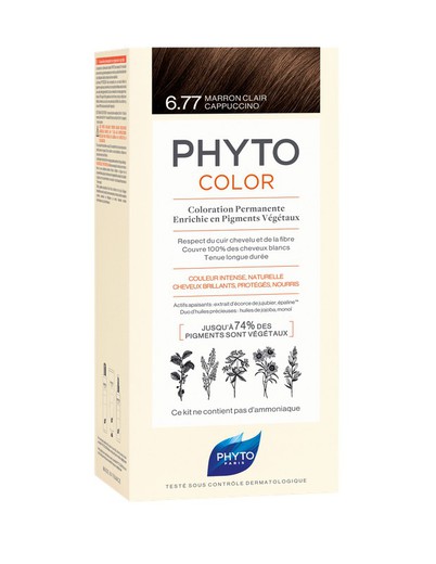 Phyto Color Tinte Vegetal 6.77 Marrón Claro Cappuccino