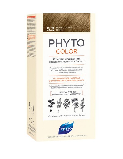 Phyto Color Tinte Vegetal 8.3 Rubio Claro Dorado