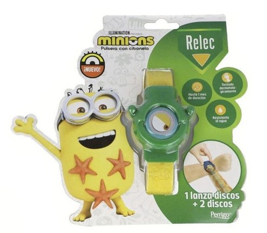 Relec Pulsera Anti-mosquitos con Citronela Infantil Minions (Verde)