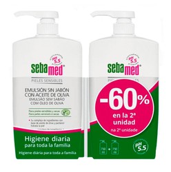 Sebamed Emulsión Sin Jabón con Aceite de Oliva Duplo 2x750ml