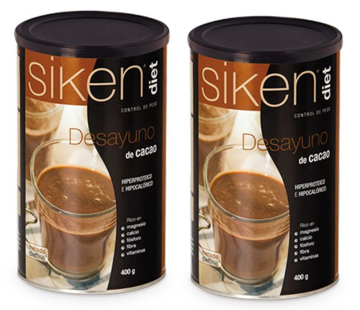 Siken Diet Duplo Desayuno de Cacao 2x400g