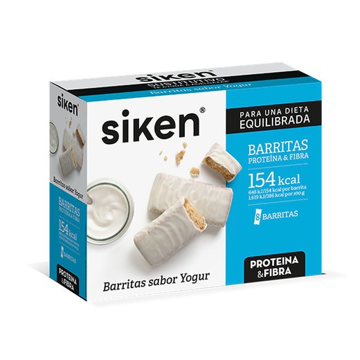Siken Sustitutivo Barritas de Yogur 8 Unidades