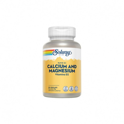 Solaray Calcium Magnesium 90 VegCápsulas