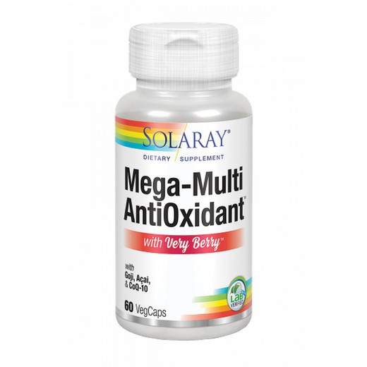 Solaray Mega-Multi Antioxidant With Very Berry 60 VegCápsulas