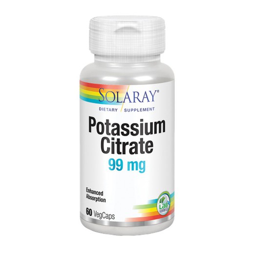 Solaray Potassium Citrate 99mg 60 VegCápsulas