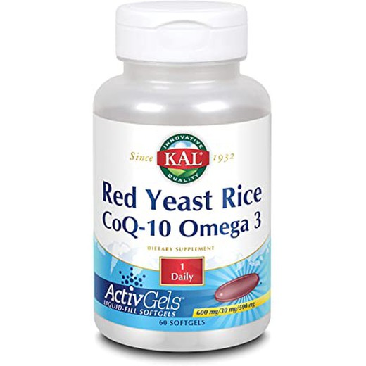 Solaray Red Yeast Rice CoQ-10 Omega 3 60 Activgels
