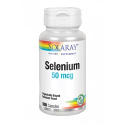Solaray Selenium 50mcg 100 Cápsulas