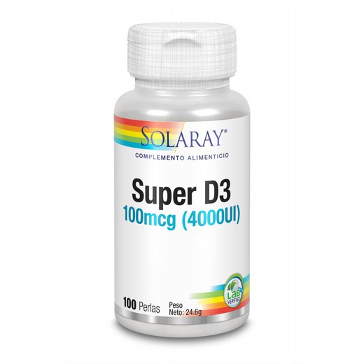 Solaray Super D3 100mcg (4000UI) 100 Perlas