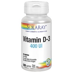 Solaray Vitamina D-3 (400UI) 120 Perlas